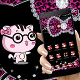 Black Kitty Diamond Leopard Theme icon
