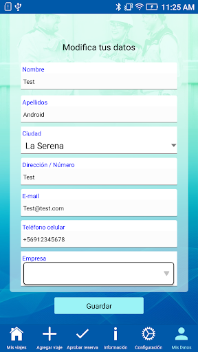 Android application SGT Sistema de Gestión de Tran screenshort