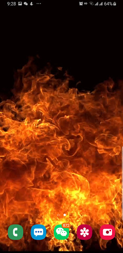 3D Fire Video Live Wallpaper P Screen 3
