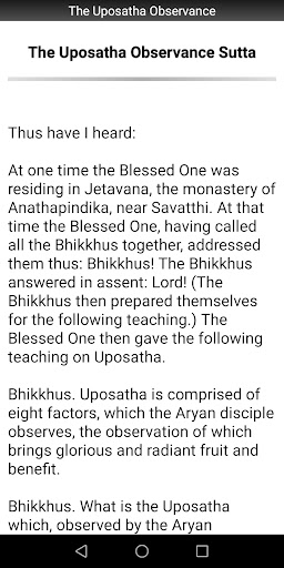 The Uposatha Observance Sutta Screen 2