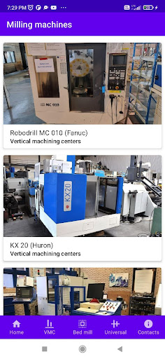 CNC milling machines Screen 2
