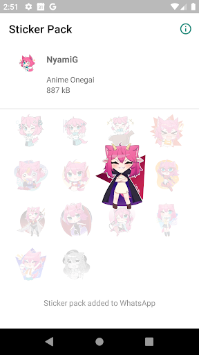 Anime Onegai Nyami Stickers Screen 2