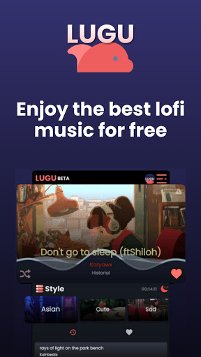 Android application lofi music - LUGU screenshort