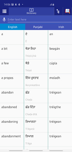 Punjabi Irish Dictionary Screenshot 3 - AppWisp.com