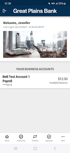 GP Bank Business Screen 2