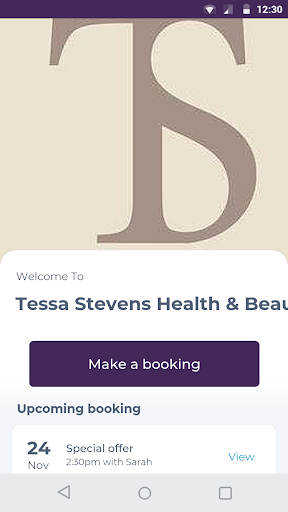 Android application Tessa Stevens Health & Beauty screenshort