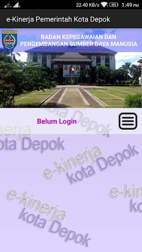 Android application e-Kinerja Pemerintah Kota Depo screenshort