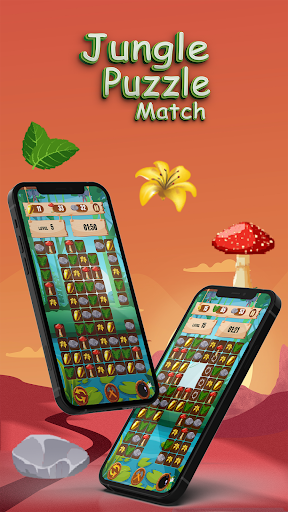 Android application Jungle Puzzle Match screenshort