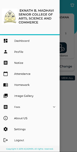 Android application EBM COLLEGE - ACADMiN screenshort