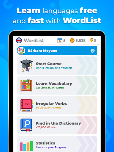 Screenshot of WordList Visual Learning