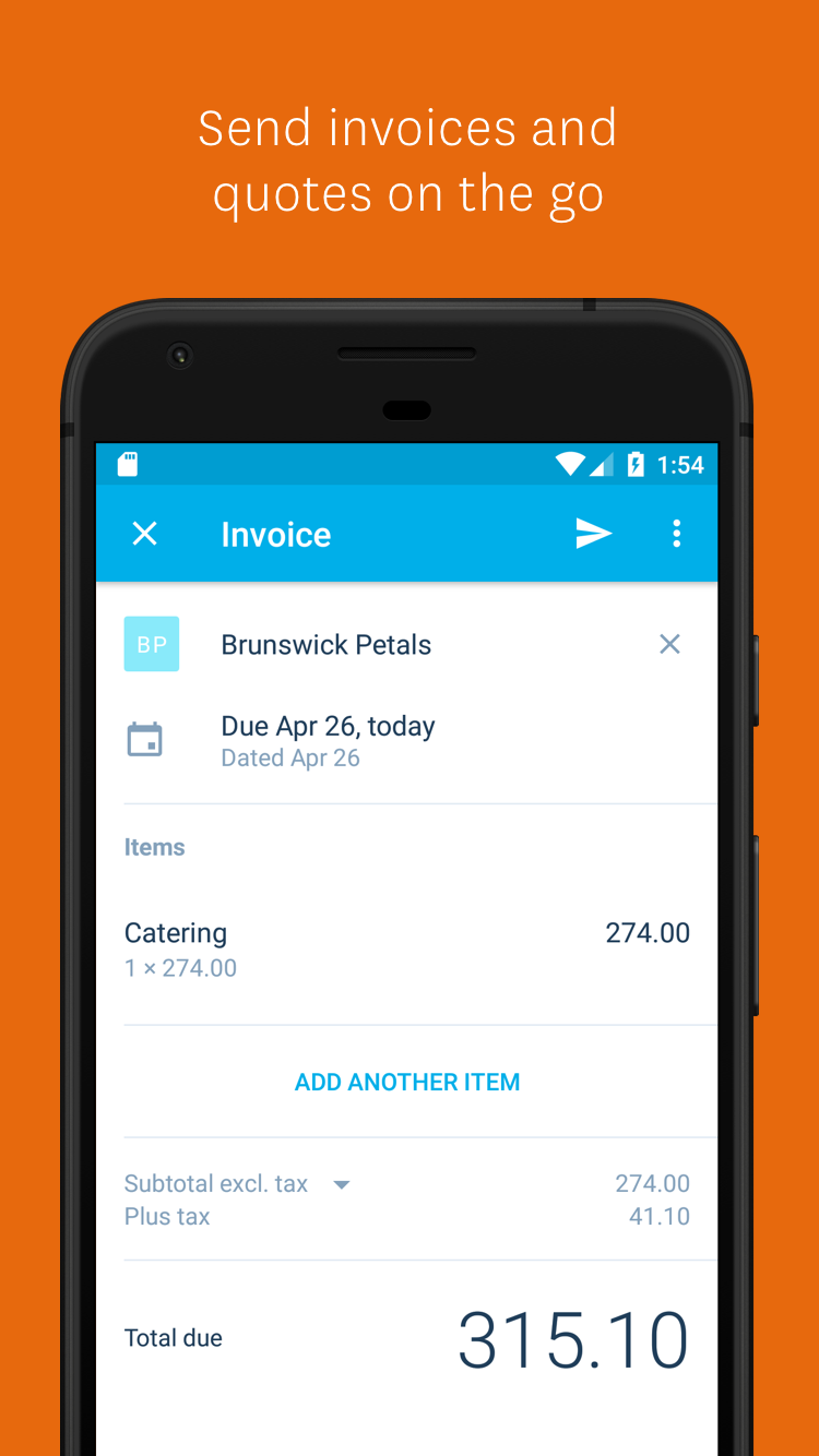 Android application Xero Accounting screenshort