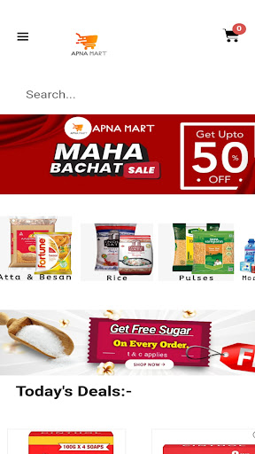 Android application Apna Mart screenshort