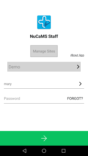 Android application NuCaMS Staff screenshort