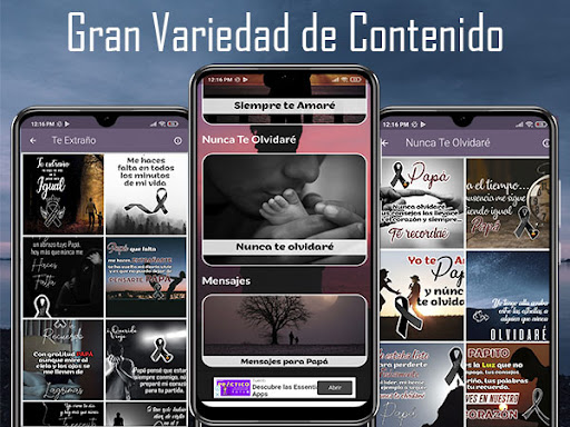 Android application Te Extraño Papá - Luto screenshort