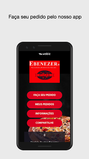 Android application Ebenezer Pizzaria screenshort