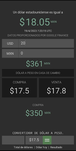 Dolar a peso Screen 2