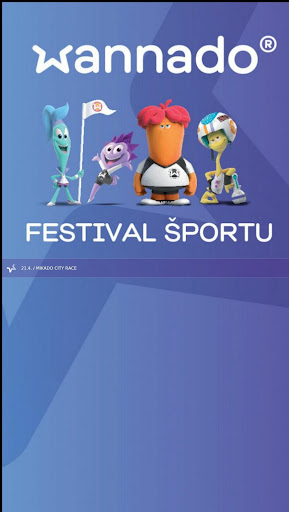 Android application WANNADO FESTIVAL ŠPORTU screenshort