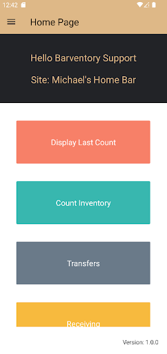 Android application Barventory screenshort