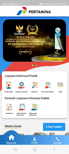 Android application PPID Pertamina screenshort