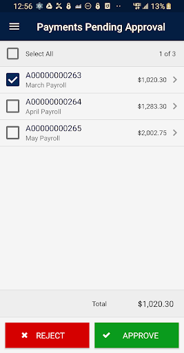 Keystone Treasury Management Screen 3