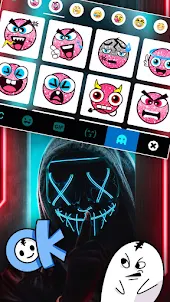 Purge Mask Neon Keyboard Backg