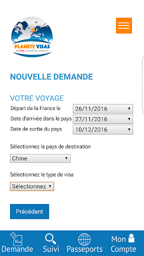 Planète Visas Screen 2