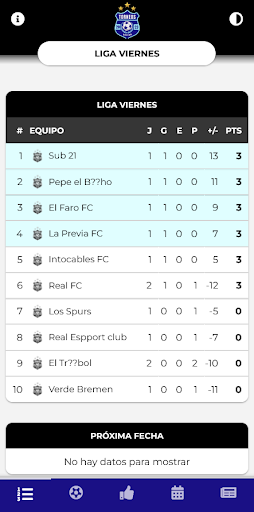 Android application Torneos Soccer screenshort