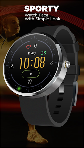Android application Digital watch face wear os Q03 screenshort