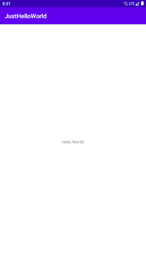 Just Hello World Screen 2