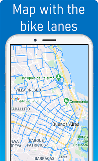 Android application Bicycle Lanes Buenos Aires screenshort
