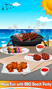 燒烤燒烤海鮮沙灘派對