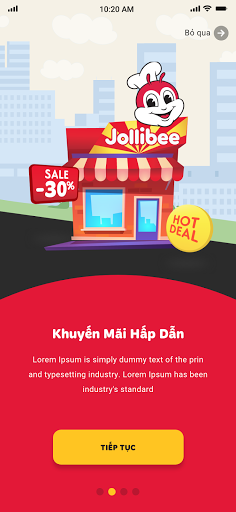 Android application Jollibee Vietnam screenshort