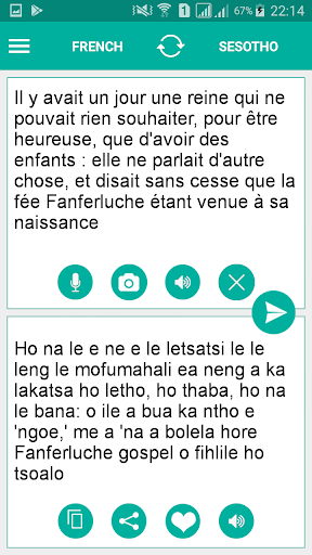 Android application Sesotho French Translator screenshort