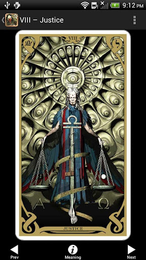 Screenshot of Night Sun Tarot