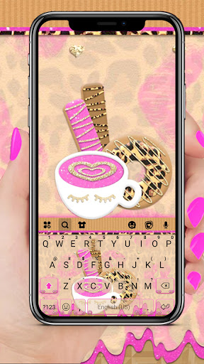 Android application Coffee and Donuts Keyboard Bac screenshort