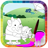 Coloring The Pig Peppie Pink icon