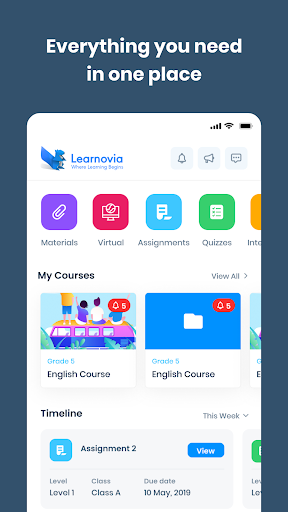 Android application Learnovia screenshort