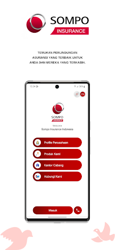 Android application Sompo Healthcare screenshort