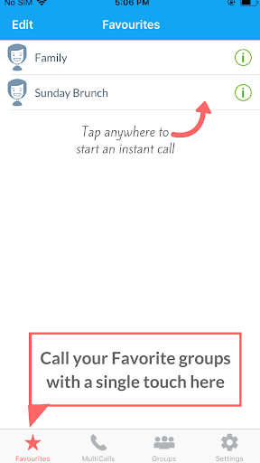 MultiCall – Group Calling App Screen 3