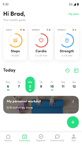 Android application FemmeGym Amsterdam screenshort