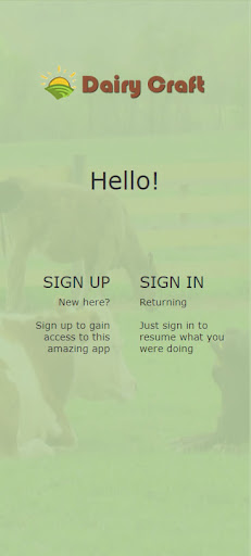 Android application Dairy Craft screenshort