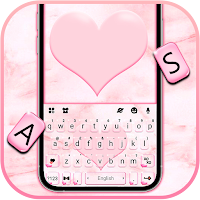 Тема для клавиатуры Pink Marble Heart