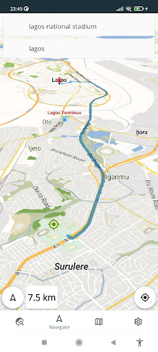 Lagos Nigeria Offline Map Screen 2