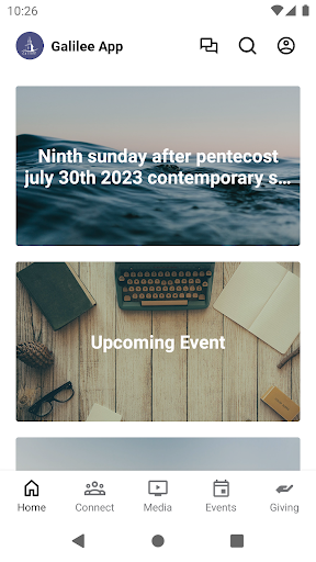 Android application Galilee Church App screenshort