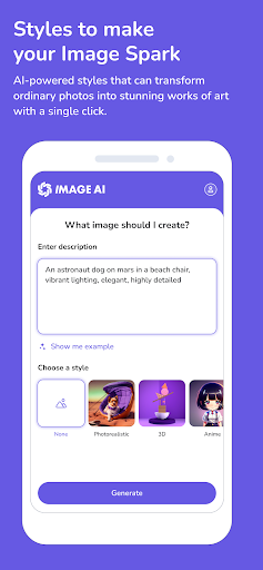 Screenshot of Image AI. Desygner