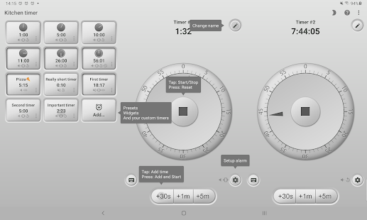 Kitchen Multi-Timer Captura de tela