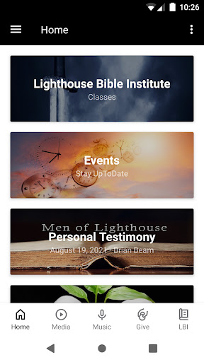 Android application Lighthouse Baptist Church LP screenshort