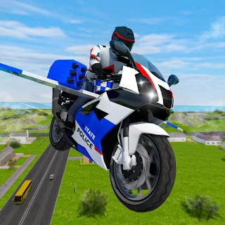 Flying Motorbike Police Games apk