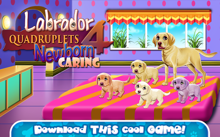 Labrador Quadruplets Caring - New - (Android)