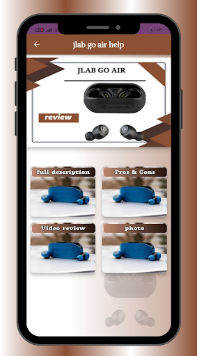 jlab Go Air help Screen 2
